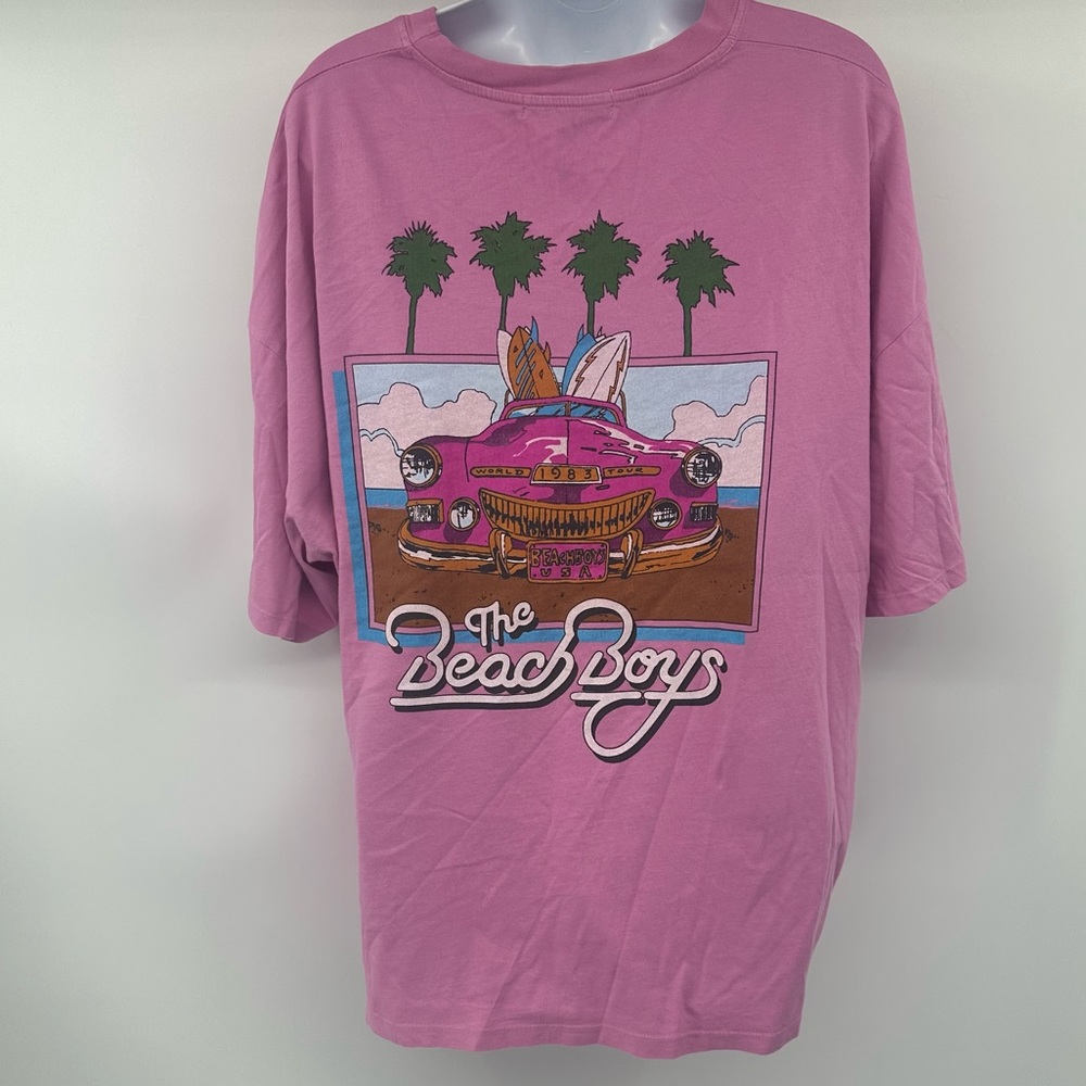 Free People x Daydreamer The Beach Boys 1983 Tour Tee Pink One Size New with Tag - Picture 10 of 16